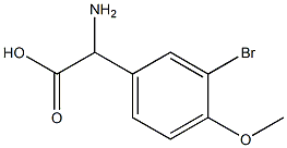 2-AMINO-2-(3-BROMO-4-METHOXYPHENYL)ACETIC ACID Struktur