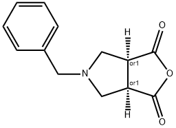 5-benzyltetrahydro-3aH-furo[3,4-c]pyrrole-1,3-dione Struktur