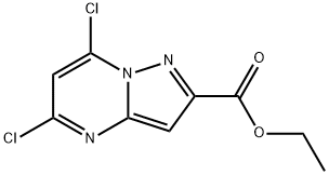 5,7-Dichloro-pyrazolo[1,5-a]pyrimidine-2-carboxylic acid ethyl ester Struktur