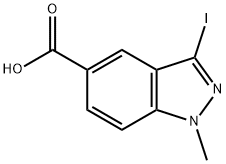 3-iodo-1-methyl-1H-indazole-5-carboxylic acid Struktur