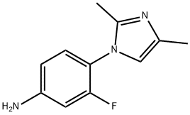 4-(2,4-Dimethyl-1-imidazolyl)-3-fluoroaniline Struktur