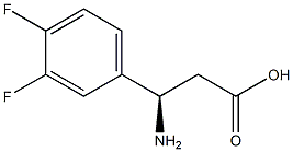 (3R)-3-AMINO-3-(3,4-DIFLUOROPHENYL)PROPANOIC ACID Struktur