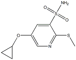 5-cyclopropoxy-2-(methylthio)pyridine-3-sulfonamide Struktur