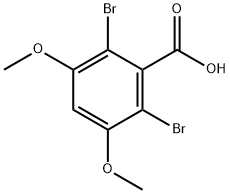 2,6-dibromo-3,5-dimethoxy-benzoic acid Struktur