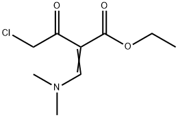 4-Chloro-2-dimethylaminomethylene-3-oxo-butyric acid ethyl ester Struktur