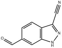 6-formyl-1H-indazole-3-carbonitrile Struktur