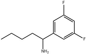 1-(3,5-DIFLUOROPHENYL)PENTAN-1-AMINE Struktur