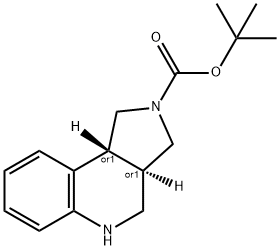 trans-1,3,3a,4,5,9b-Hexahydro-pyrrolo[3,4-c]quinoline-2-carboxylic acid tert-butyl ester Struktur