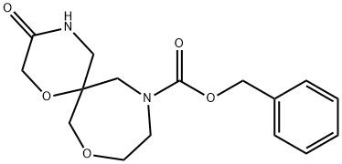 3-Oxo-1,8-Dioxa-4,11-Diaza-Spiro[5.6]Dodecane-11-Carboxylic Acid Benzyl Ester Struktur