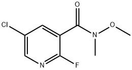 5-Chloro-2-fluoro-N-methoxy-N-methyl-3-pyridinecarboxamide Struktur