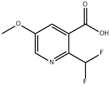 2-(difluoromethyl)-5-methoxypyridine-3-carboxylic acid Struktur