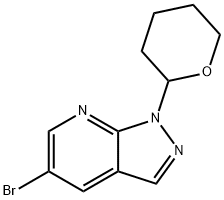 5-bromo-1-(tetrahydro-2H-pyran-2-yl)-1H-pyrazolo[3,4-b]pyridine Struktur