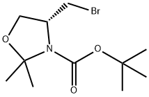 tert-butyl (4R)-4-(bromomethyl)-2,2-dimethyl-1,3-oxazolidine-3-carboxylate Struktur