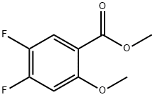 4,5-Dfluoro-2-methoxybenzoic acid methyl ester Struktur