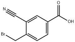 4-(bromomethyl)-3-cyanobenzoic acid Struktur