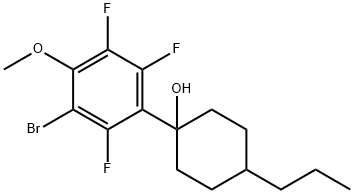 1-(3-Bromo-2,5,6-trifluoro-4-methoxyphenyl)-4-propylcyclohexanol Struktur