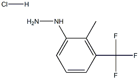 (2-Methyl-3-(trifluoromethyl)phenyl)hydrazine hydrochloride Struktur