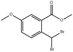 2-Dibromomethyl-5-methoxy-benzoic acid methyl ester Struktur