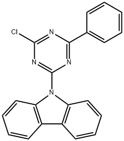 9-(4-chloro-6-phenyl-1,3,5-triazin-2-yl)-9H-carbazole Struktur