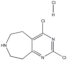 2,4-dichloro-6,7,8,9-tetrahydro-5H-pyrimido[4,5-d]azepine,hydrochloride Struktur