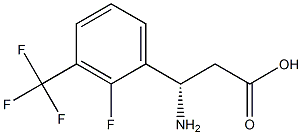 (3S)-3-AMINO-3-[2-FLUORO-3-(TRIFLUOROMETHYL)PHENYL]PROPANOIC ACID Struktur