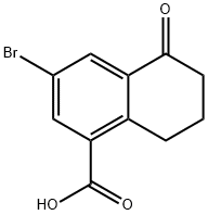 3-BROMO-5-OXO-5,6,7,8-TETRAHYDRONAPHTHALENE-1-CARBOXYLIC ACID Struktur