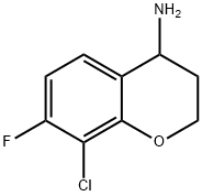 8-CHLORO-7-FLUORO-3,4-DIHYDRO-2H-1-BENZOPYRAN-4-AMINE Struktur