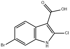 6-bromo-2-chloro-1H-indole-3-carboxylic acid Struktur