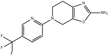 5-(5-(Trifluoromethyl)pyridin-2-yl)-4,5,6,7-tetrahydrothiazolo[5,4-c]pyridin-2-amine Struktur