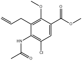 Methyl 4-acetamido-3-allyl-5-chloro-2-methoxybenzoate Struktur