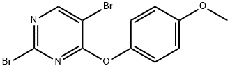 2,5-Dibromo-4-(4-methoxyphenoxy)pyrimidine Struktur