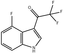 2,2,2-Trifluoro-1-(4-fluoro-3-indolyl)ethanone Struktur