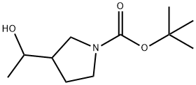 1-Boc-3-(1-hydroxyethyl)-pyrrolidine Struktur