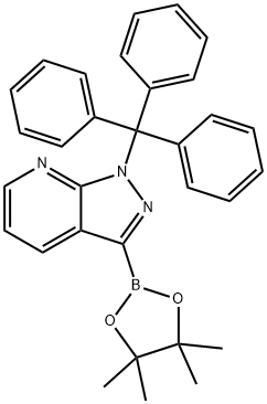 3-(4,4,5,5-Tetramethyl-1,3,2-dioxaborolan-2-yl)-1-trityl-1H-pyrazolo[3,4-b]pyridine Struktur