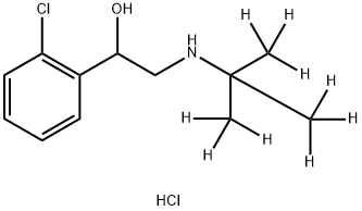 (RS)-2-tert-Butyl-d9-amino-1-(2-chlorophenyl)ethanol hydrochloride Struktur