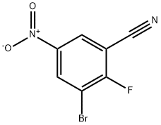 Benzonitrile, 3-bromo-2-fluoro-5-nitro- Struktur