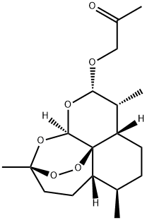 1-(((3R,5aS,6R,8aS,9R,10S,12R,12aR)-3,6,9-trimethyldecahydro-12H-3,12-epoxy[1,2]dioxepino[4,3-i]isochromen-10-yl)oxy)propan-2-one Struktur