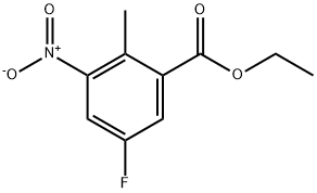 Ethyl 5-fluoro-2-methyl-3-nitrobenzoate Struktur