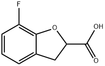 7-Fluoro-2,3-dihydrobenzofuran-2-carboxylic acid Struktur