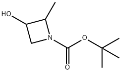 tert-butyl 3-hydroxy-2-methylazetidine-1-carboxylate Struktur