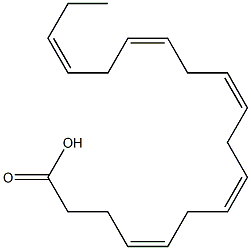 4(Z),7(Z),10(Z),13(Z),16(Z)-Nonadecapentaenoic Acid Struktur