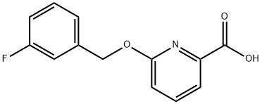 6-[(3-FLUOROBENZYL)OXY]-2-PYRIDINECARBOXYLIC ACID 結(jié)構(gòu)式