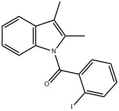 (2,3-Dimethyl-1H-indol-1-yl)(2-iodophenyl)methanone Struktur