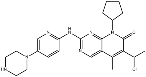 8-cyclopentyl-6-(1-hydroxyethyl)-5-methyl-2-((5-(piperazin-1-yl)pyridin-2-yl)amino)pyrido[2,3-d]pyrimidin-7(8H)-one