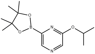 2-isopropoxy-6-(4,4,5,5-tetramethyl-1,3,2-dioxaborolan-2-yl)pyrazine Struktur