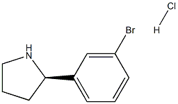 (R)-2-(3-bromophenyl)pyrrolidine hydrochloride Struktur