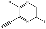 3-Chloro-6-iodo-pyrazine-2-carbonitrile Struktur