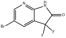 5-bromo-3,3-difluoro-1H,2H,3H-pyrrolo[2,3-b]pyridin-2-one Struktur