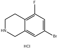 7-Bromo-5-fluoro-1,2,3,4-tetrahydro-isoquinoline hydrochloride Struktur