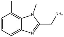 (1,7-dimethyl-1H-1,3-benzodiazol-2-yl)methanamine Struktur